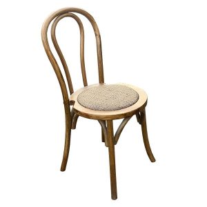 כסא עץ משענת עגולה 2